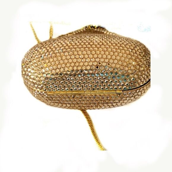 Gold crystal rhinestone mini sparkle evening bag - Picture 9 of 14